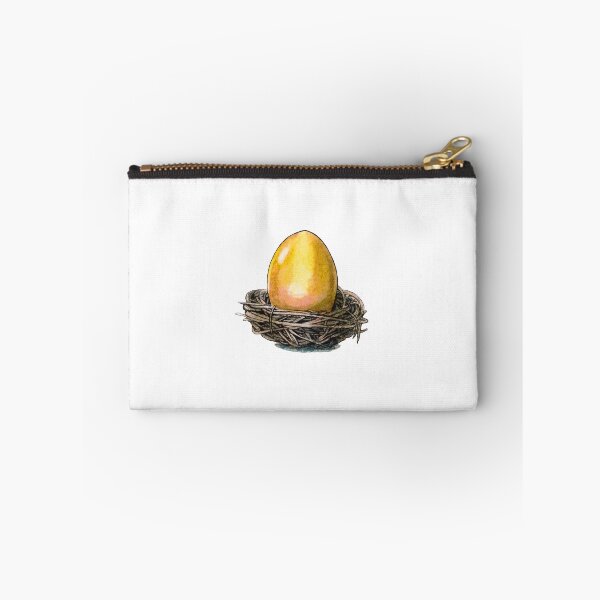 Item preview, Yellow Easter Egg in a Hay Nest - Watercolor handrawn illustration designed and sold by AquarellChill.