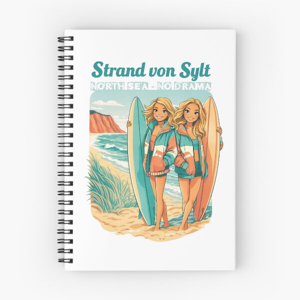 Item preview, Sylt Beach – North Sea No Drama | 80s Retro Surf Poster and Shirt Design designed and sold by Earth Celebration Designs.