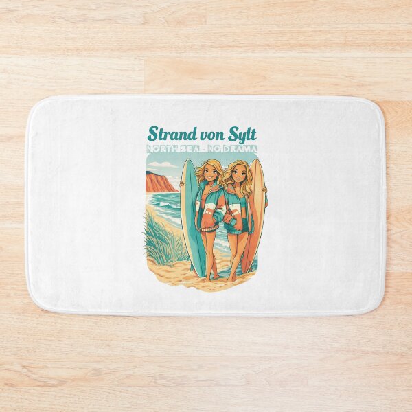 Item preview, Sylt Beach – North Sea No Drama | 80s Retro Surf Poster and Shirt Design designed and sold by Earth Celebration Designs.