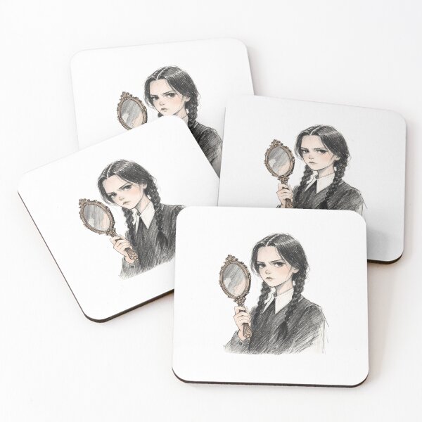 Item preview, GOTH GIRL WITH VINTAGE HAND MIRROR designed and sold by LIS AND MELIVERSO.