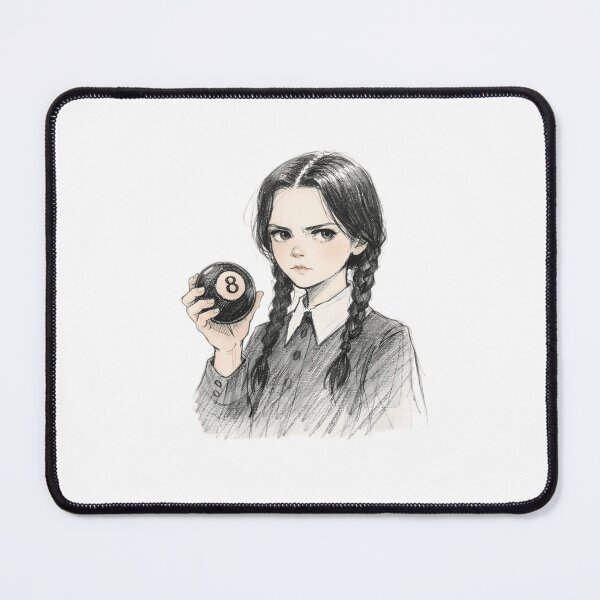 Item preview, GOTH GIRL WITH NUMBER 8 POOL BALL designed and sold by LIS AND MELIVERSO.