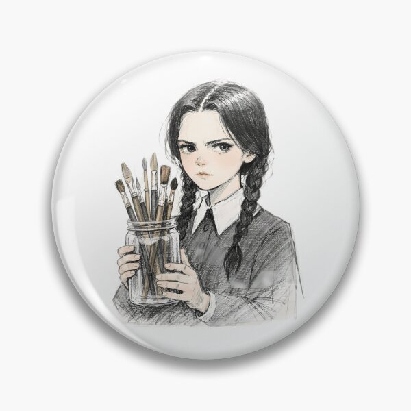 Item preview, GOTH GIRL WITH PAINT BRUSHES designed and sold by LIS AND MELIVERSO.