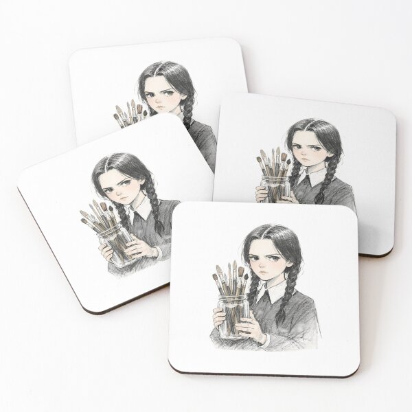 Item preview, GOTH GIRL WITH PAINT BRUSHES designed and sold by LIS AND MELIVERSO.