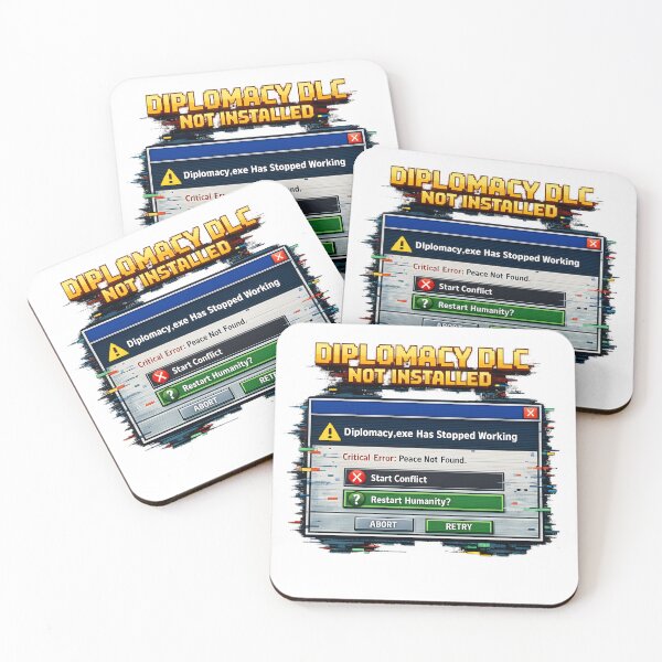 Item preview, Diplomacy DLC Not Installed – Satirical Gamer Error Design designed and sold by darkan1.