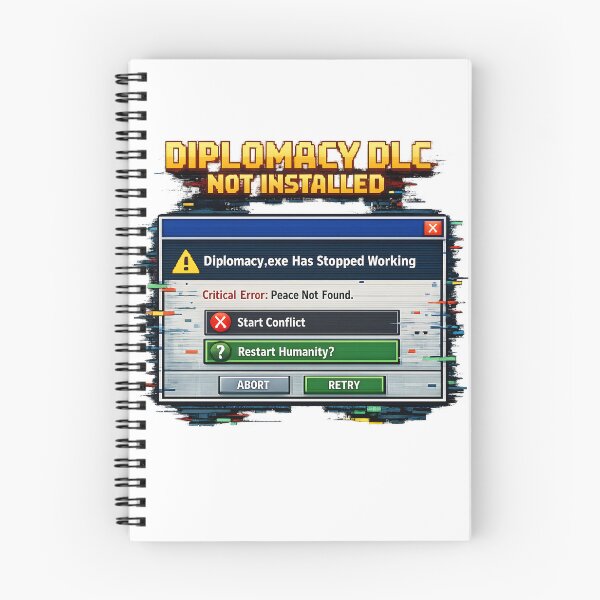 Item preview, Diplomacy DLC Not Installed – Satirical Gamer Error Design designed and sold by darkan1.