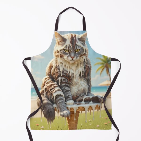 Item preview, Summersicle Grumpy Melting Cat Ice Cream Art Print designed and sold by TheKittysicle.