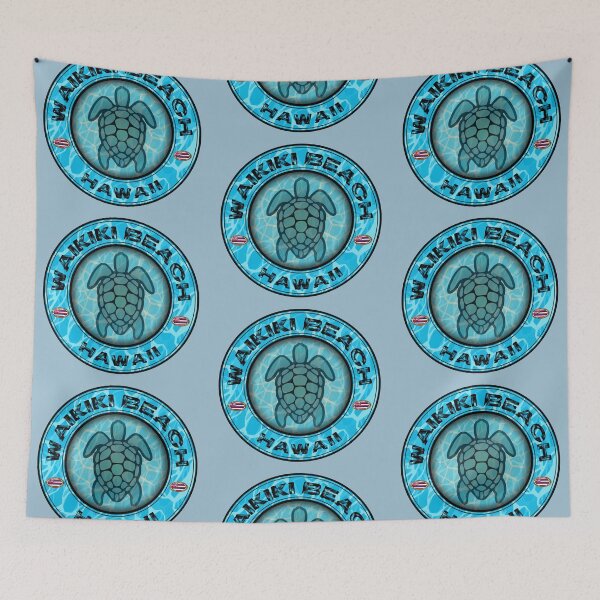 Item preview, Waikiki Beach Hawaii sea turtle vintage designed and sold by studioss76.