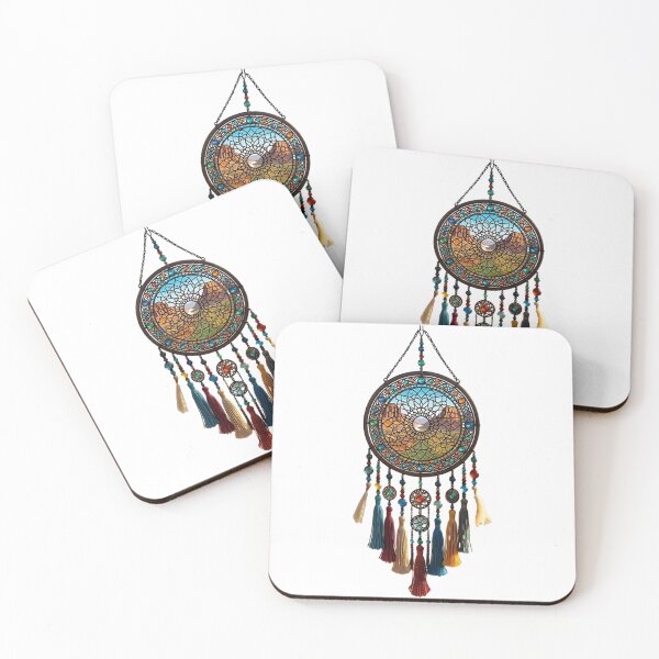 Item preview, Modern Stained Glass Dream catcher Botanical Collection designed and sold by Luppuss.