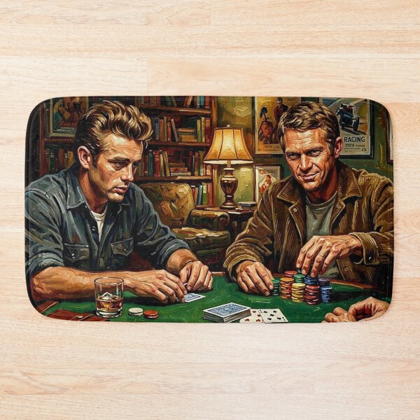 Item preview, The Gamblers: James Dean & Steve McQueen Midnight Poker Impasto designed and sold by Art's Diner.