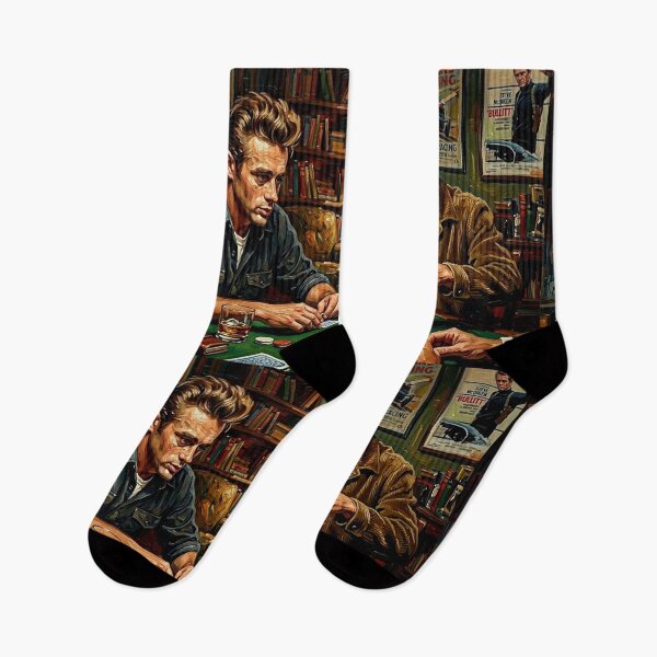 Item preview, The Gamblers: James Dean & Steve McQueen Midnight Poker Impasto designed and sold by Art's Diner.