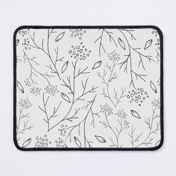 Item preview, Minimal Botanical Line Pattern – Black Twig Design on Soft White designed and sold by CMF Designs.