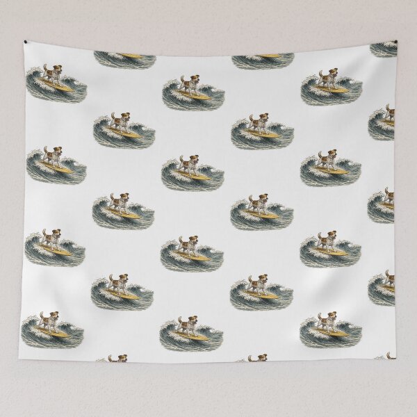 Item preview, Jack Russell Vintage Surfing Dog designed and sold by SOUFIANE1991.
