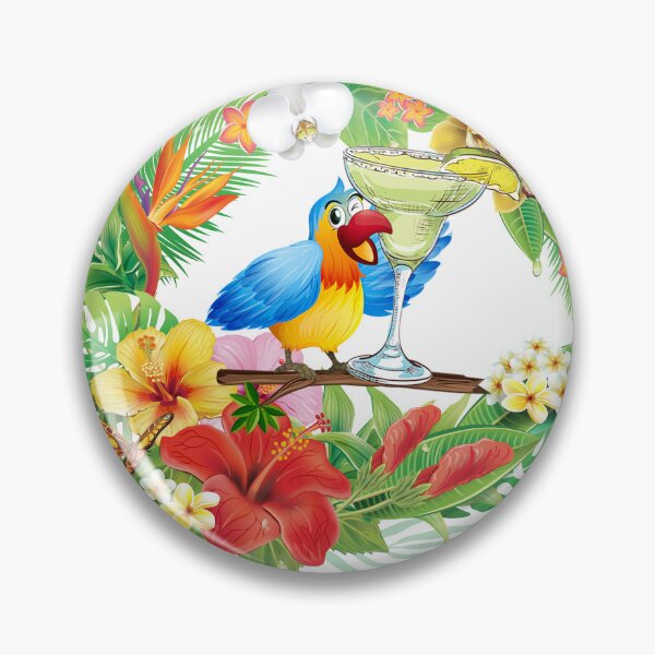 Item preview, Parrot with a Margarita designed and sold by ParrotHeadSwag.