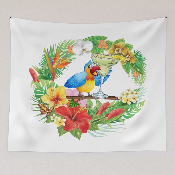 Item preview, Parrot with a Margarita designed and sold by ParrotHeadSwag.
