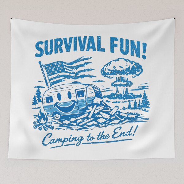Item preview, Retro Atomic Camping Survival Illustration designed and sold by FireScreen.