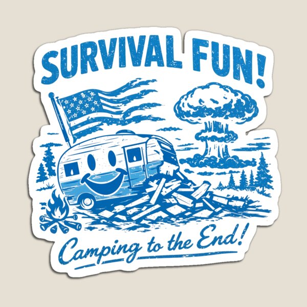 Item preview, Retro Atomic Camping Survival Illustration designed and sold by FireScreen.