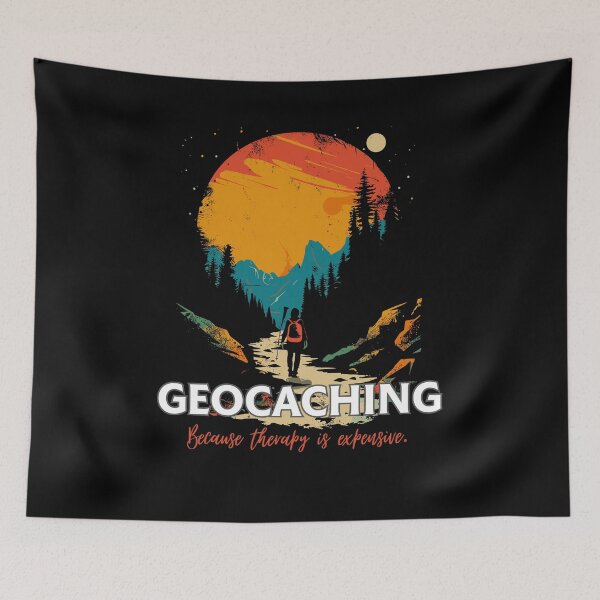 Item preview, Geocaching Because Therapy Is Expensive – Funny Outdoor Adventure Design designed and sold by ArcticFoxStudio.