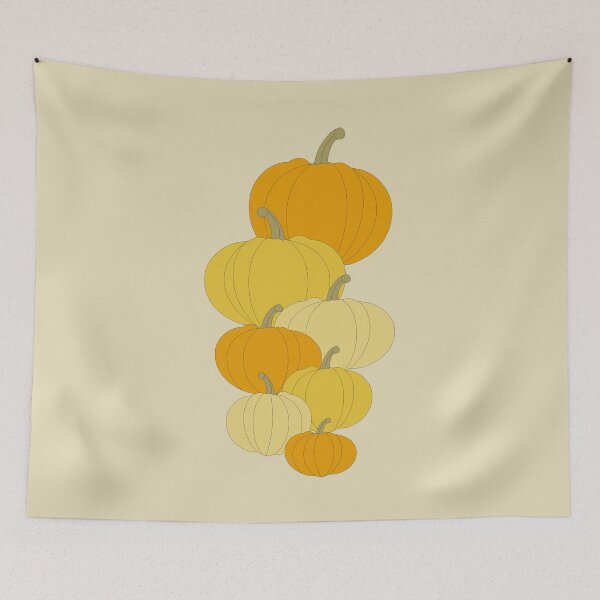 Item preview, Vintage Fall Pumpkins Autumn Aesthetic Cream Background designed and sold by MellowCat.