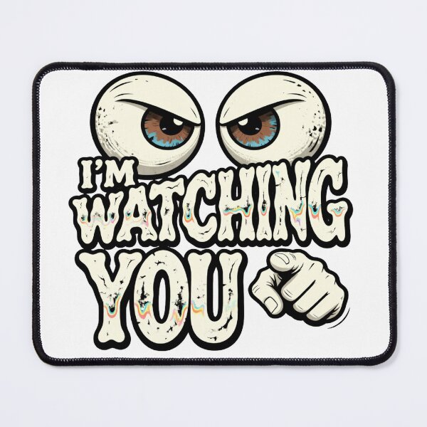 Item preview, I'm Watching You - Retro Spy Eyes Funny Graphic with Pointing Finger designed and sold by RonyMady.