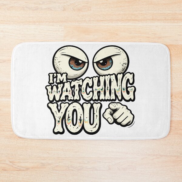 Item preview, I'm Watching You - Retro Spy Eyes Funny Graphic with Pointing Finger designed and sold by RonyMady.