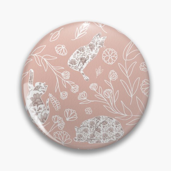 Artikelvorschau, Vintage Floral Cat Toile Botanical Pattern entworfen und verkauft von Seamlessly Buffalo.