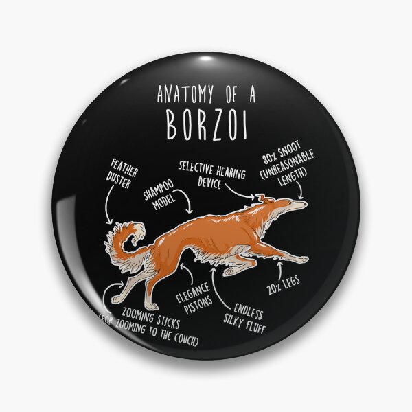 Item preview, Red Borzoi Dog Anatomy designed and sold by Clara Hollins.
