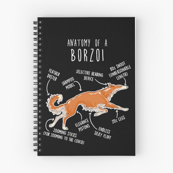 Item preview, Red Borzoi Dog Anatomy designed and sold by Clara Hollins.
