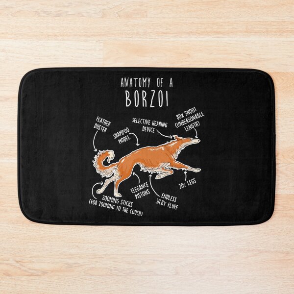 Item preview, Red Borzoi Dog Anatomy designed and sold by Clara Hollins.