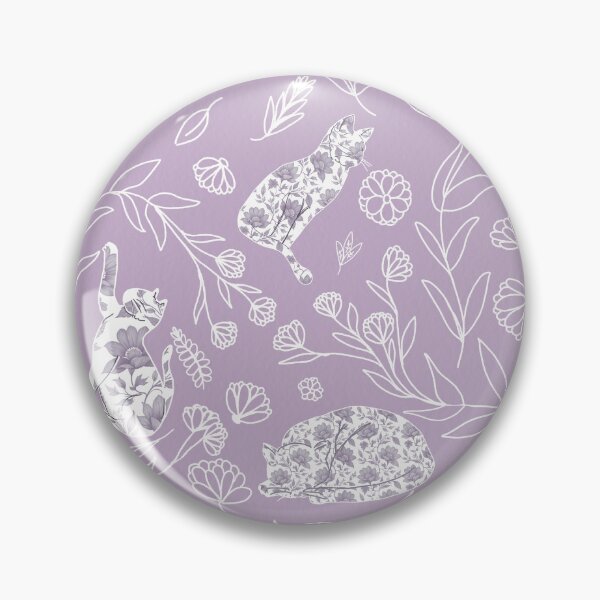 Artikelvorschau, Vintage Floral Cat Toile Botanical Pattern entworfen und verkauft von Seamlessly Buffalo.