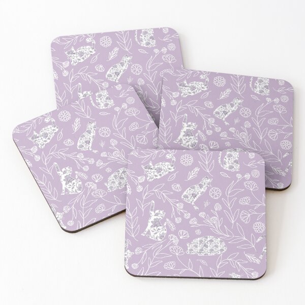 Item preview, Vintage Floral Cat Toile Botanical Pattern designed and sold by Seamlessly Buffalo.