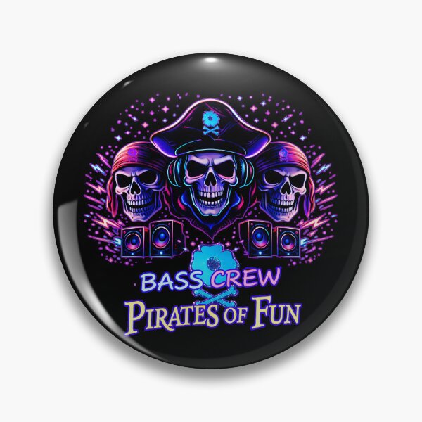 Item preview, Bass Crew Pirates of Fun – Neon Pirate Rave Crew designed and sold by leyfinder.