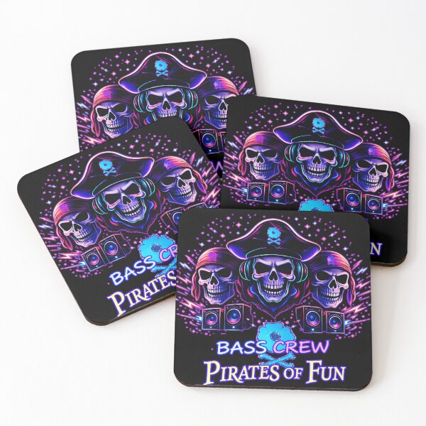Item preview, Bass Crew Pirates of Fun – Neon Pirate Rave Crew designed and sold by leyfinder.