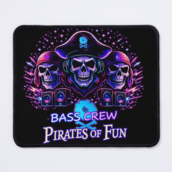 Item preview, Bass Crew Pirates of Fun – Neon Pirate Rave Crew designed and sold by leyfinder.