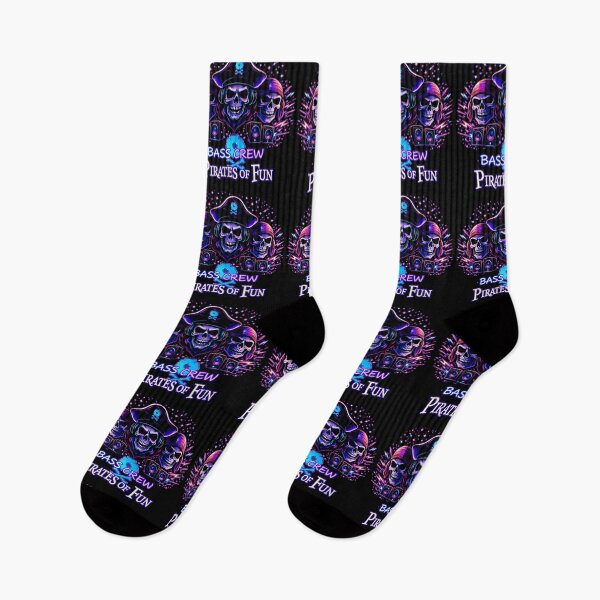 Item preview, Bass Crew Pirates of Fun – Neon Pirate Rave Crew designed and sold by leyfinder.