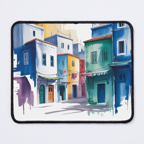 Item preview, Tanger | Tanger Morocco Blue Medina Watercolor Art designed and sold by JessArty ⭐⭐⭐⭐⭐.