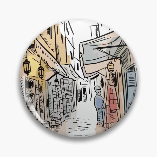 Item preview,  Tanger | Tanger Morocco Urban Sketch Art | Vintage Medina Travel designed and sold by JessArty ⭐⭐⭐⭐⭐.