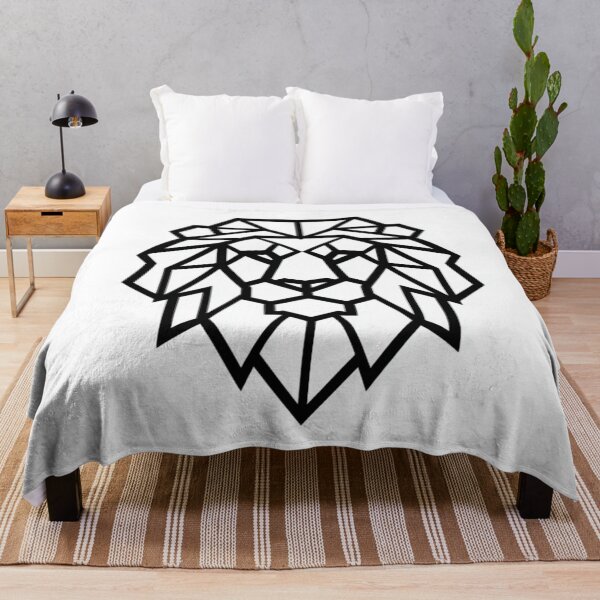 Item preview, Minimalist Lion Icon Geometric | Clean Line Art Black and White designed and sold by TypoArtPrints.