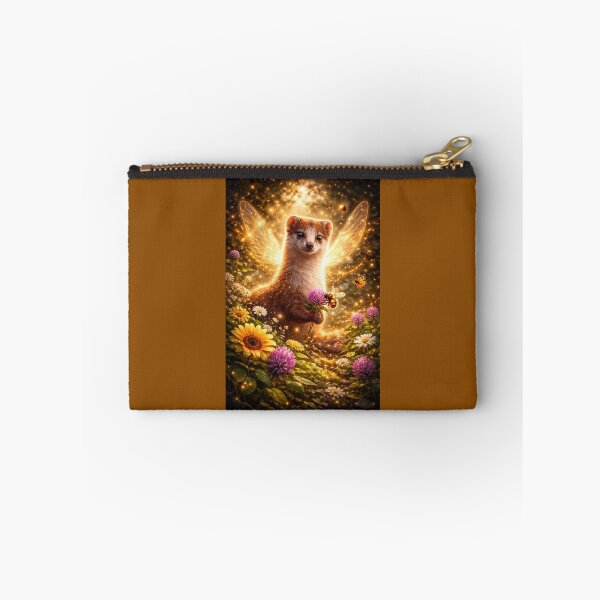 Item preview, Weasel Pollinator Spirit – Glowing Spring Woodland Fantasy Art designed and sold by GeoWild Designs.