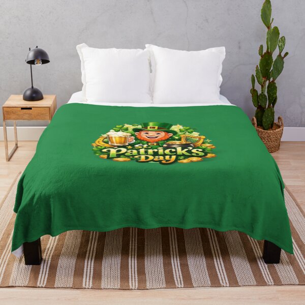 Item preview, St. Patrick’s Day Lucky Leprechaun T-Shirt – Green Shamrocks & Gold Coins designed and sold by Unsololugar.