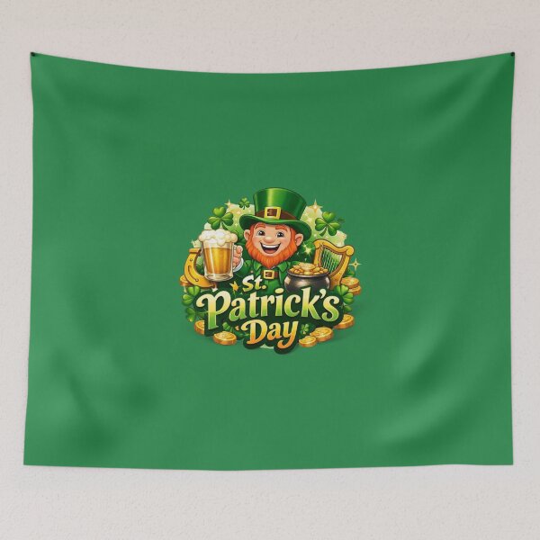 Item preview, St. Patrick’s Day Lucky Leprechaun T-Shirt – Green Shamrocks & Gold Coins designed and sold by Unsololugar.