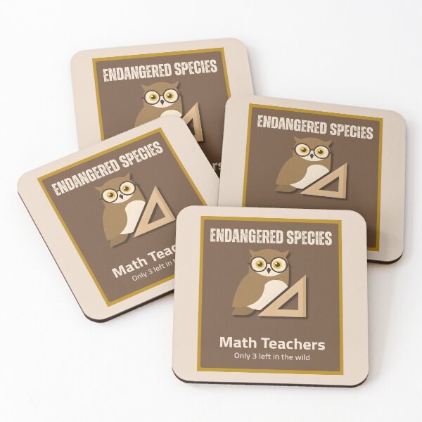 Item preview, Endangered Math Teachers | World Wildlife Day STEM Humor Poster | Coffee Brown designed and sold by Aurora Store .