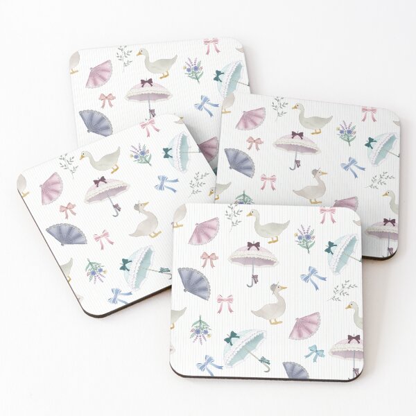 Item preview, Coquette Victorian Goose Pattern in Pastel Tones designed and sold by Seamlessly Buffalo.