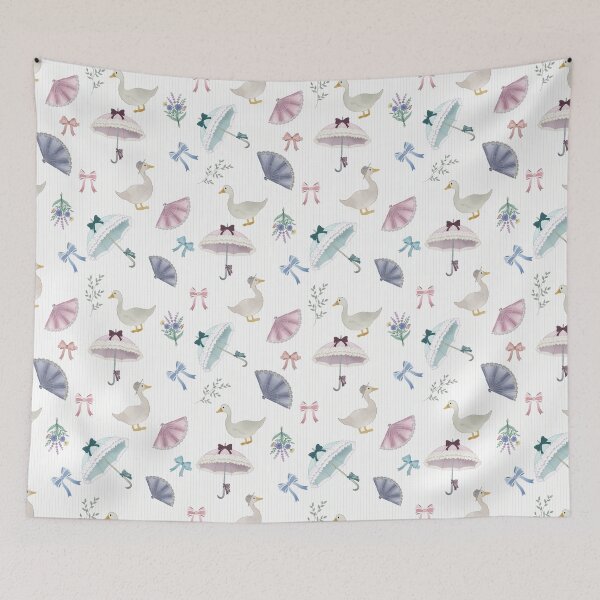 Item preview, Coquette Victorian Goose Pattern in Pastel Tones designed and sold by Seamlessly Buffalo.