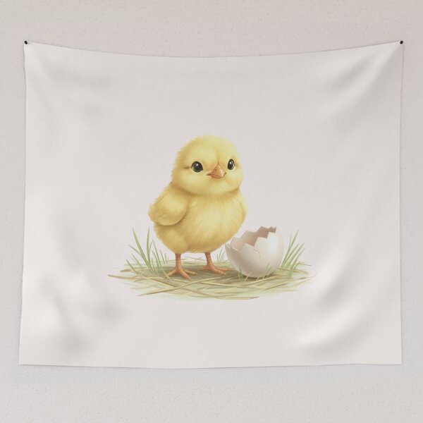 Item preview, Cute Baby Chick Hatching Illustration designed and sold by HumTumMe.