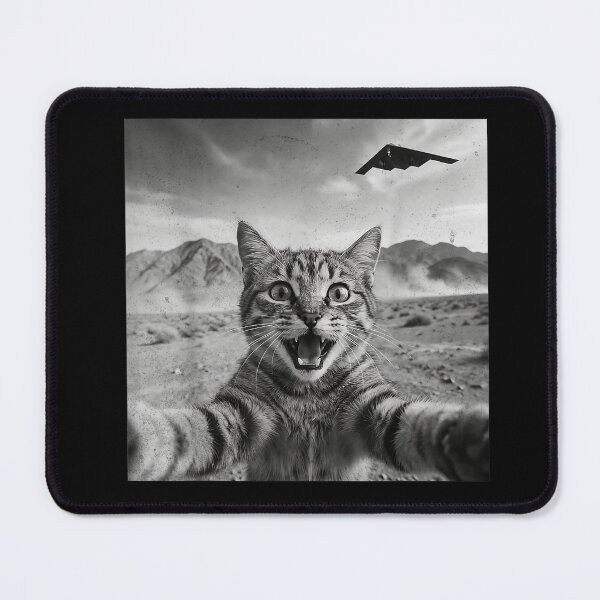 Item preview, B-2 Bomber Stealth Flyover USA UFO Aircraft Funny Cat Selfie designed and sold by IdealDo.