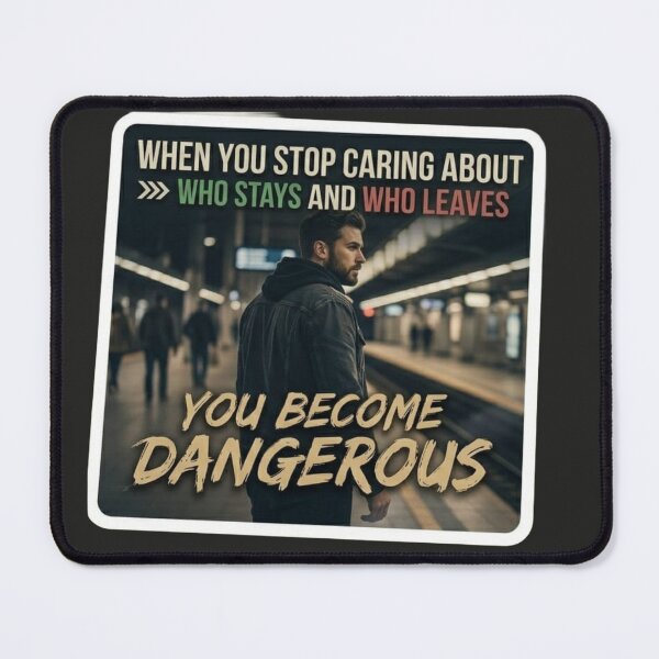 Item preview, Stop Caring Who Stays Or Leaves You Become Dangerous Sticker designed and sold by Scro-Ciob-Shop.