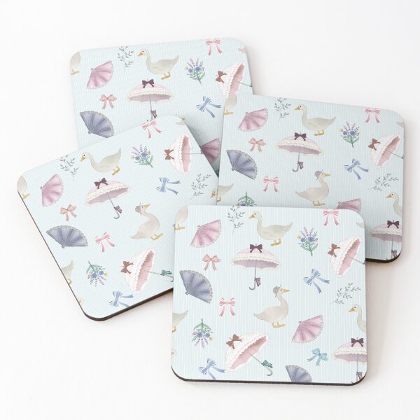 Item preview, Coquette Victorian Goose Pattern in Pastel Tones designed and sold by Seamlessly Buffalo.