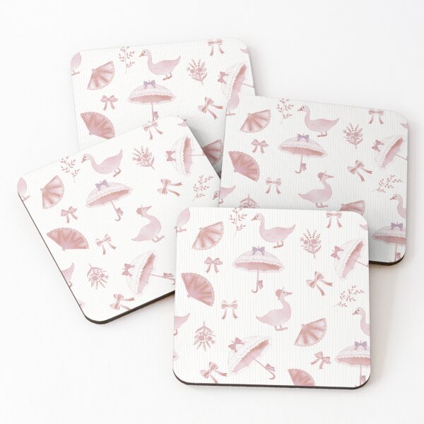 Item preview, Coquette Victorian Goose Pattern in Pastel Tones designed and sold by Seamlessly Buffalo.