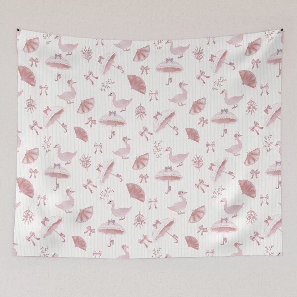 Item preview, Coquette Victorian Goose Pattern in Pastel Tones designed and sold by Seamlessly Buffalo.