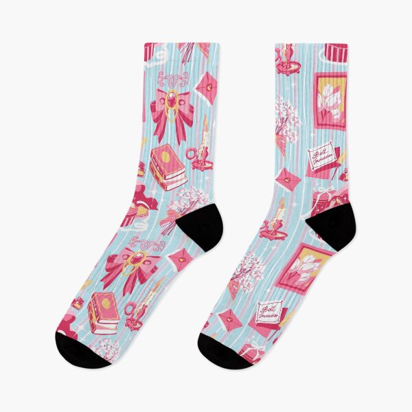 Item preview, Romantic Regency Aesthetic Pattern  (Pink, Yellow and Blue Colours) | Vintage Books, Bows and Royal Accessories Collage designed and sold by MinimalAnGo.